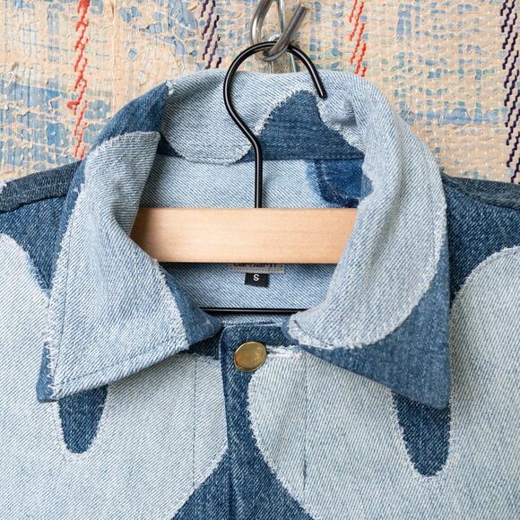 Custom upcycled patchwork denim jacket - Picture 5 of 6